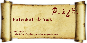 Peleskei Énok névjegykártya